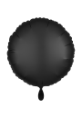 Folienballon 45cm Rund Satin Schwarz